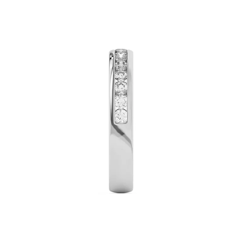 18K White Gold Eileen Round Channel-Set Band