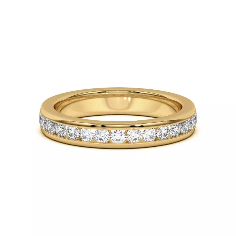 18K Yellow Gold Eileen Round Channel-Set Band