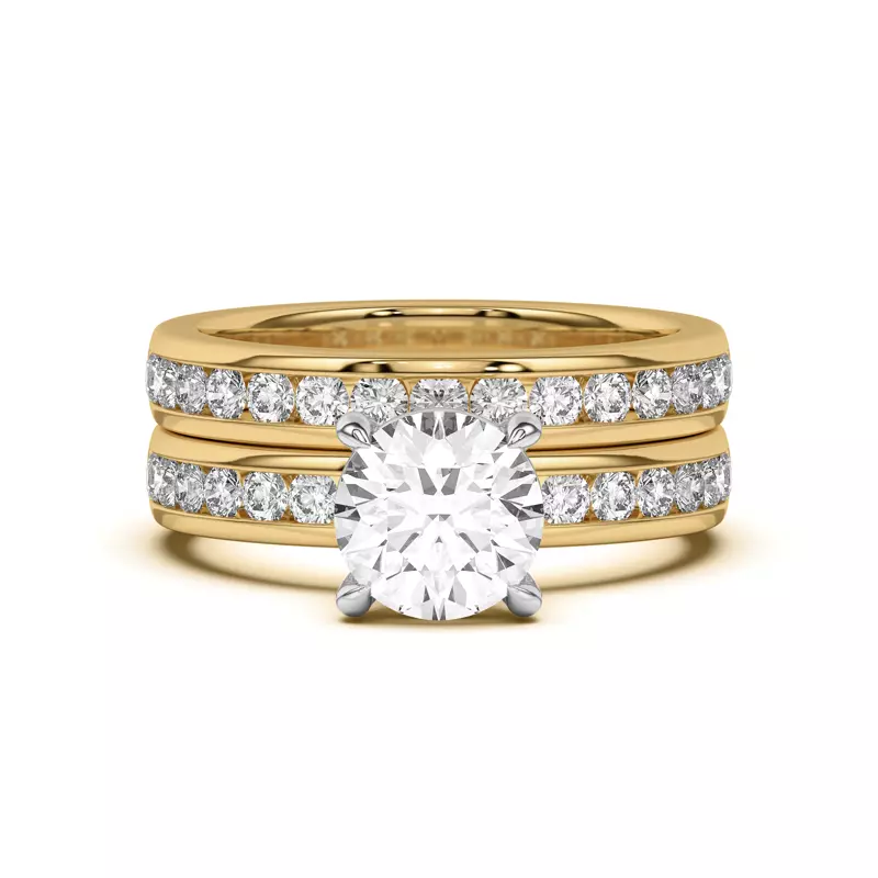 18K Yellow Gold Eileen Round Channel-Set Band