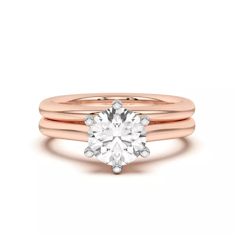 14K Rose Gold Heather Classic Band (2mm)