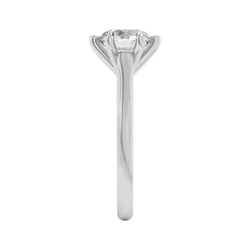 14K White Gold Heather Pavé Bridge Engagement Ring