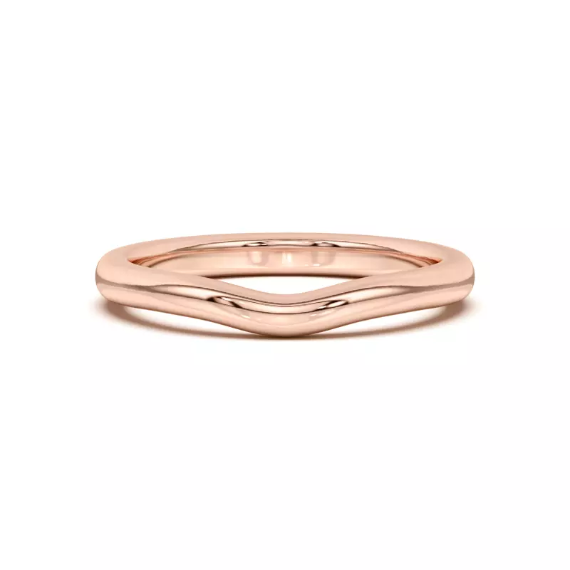 14K Rose Gold Peggy Curved Band