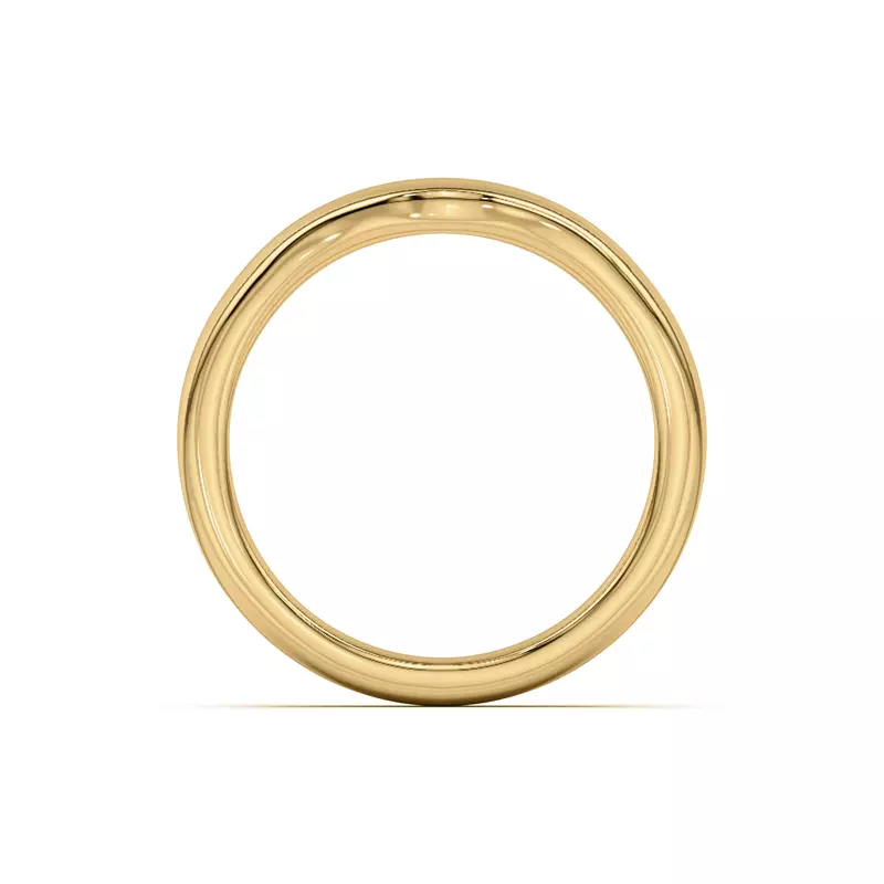 14K Yellow Gold Peggy Curved Band