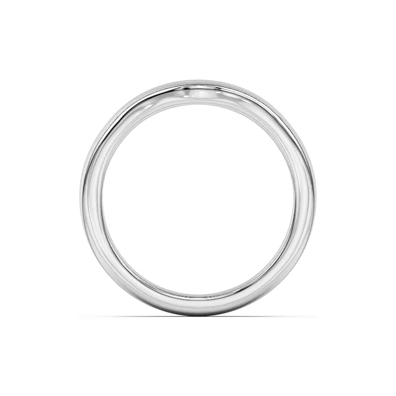 18K White Gold Peggy Curved Band