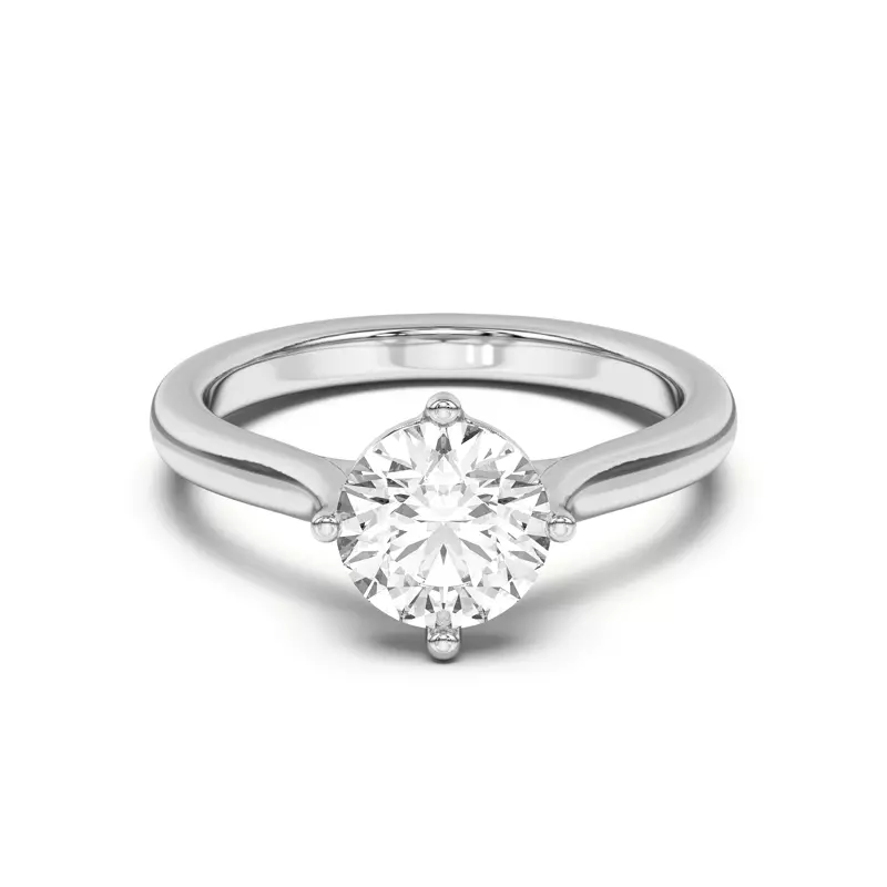 Platinum Peggy Compass-Set Cathedral Engagement Ring