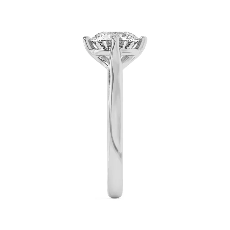 Platinum Peggy Compass-Set Cathedral Engagement Ring