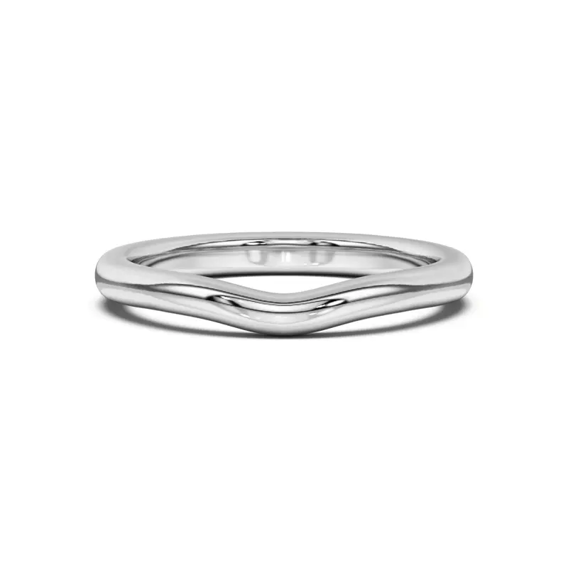 Platinum Peggy Curved Band