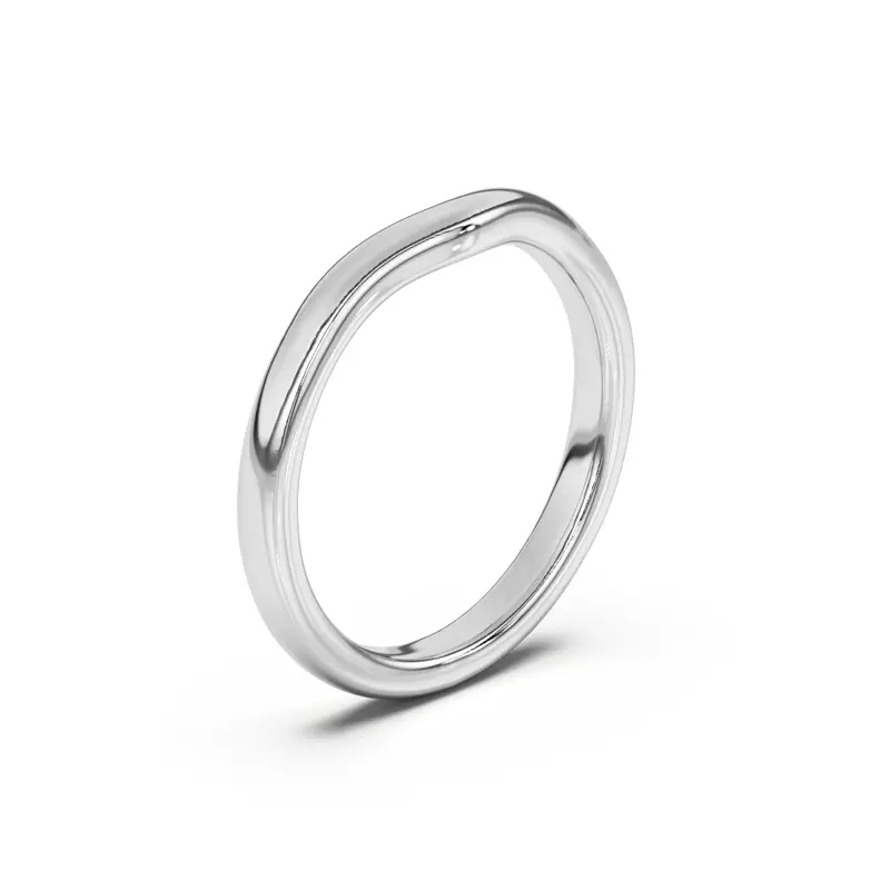 Platinum Peggy Curved Band
