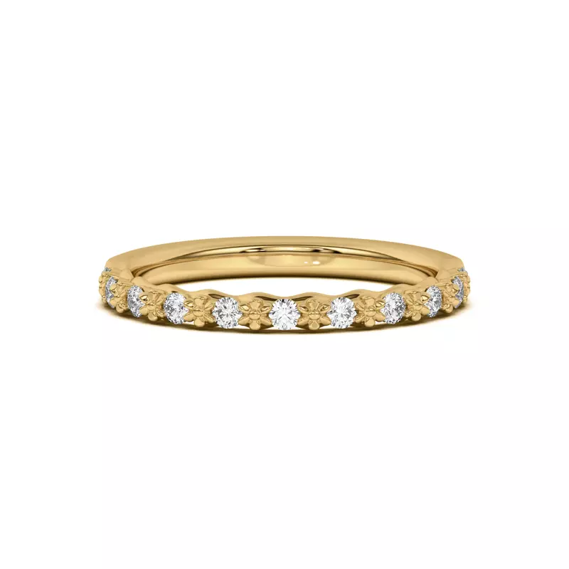 Blooming Petal Pavé Band