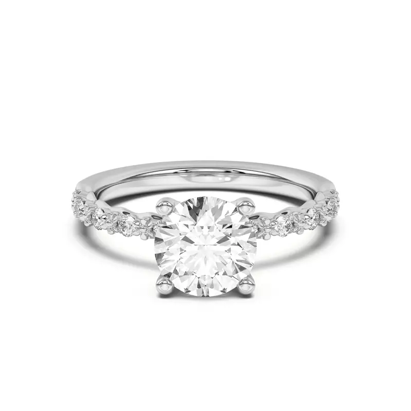 Blooming Petal Pavé Engagement Ring