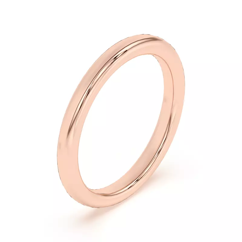 18K Rose Gold Timeless Comfort-Fit Band (2mm)