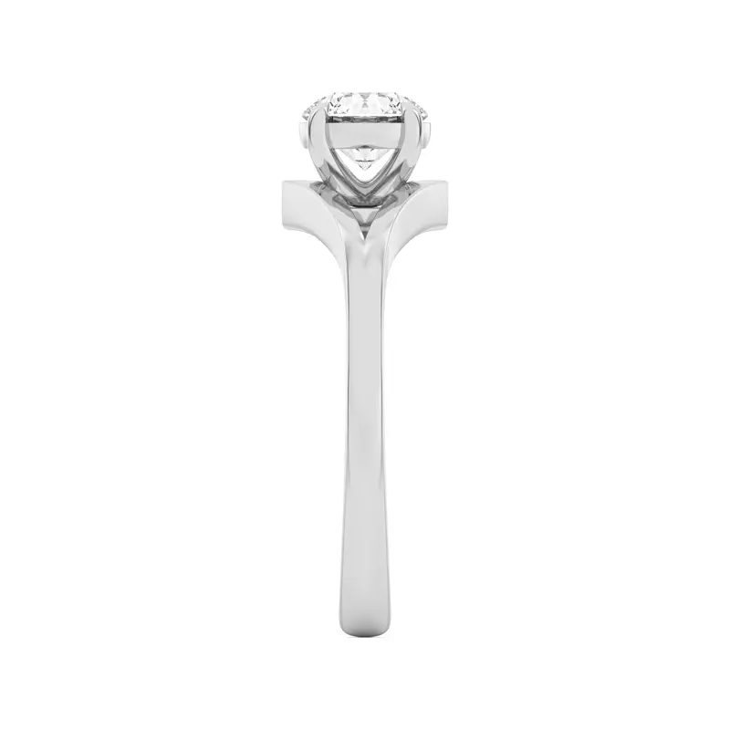 14K White Gold Ruthie Chevron Duo Engagement Ring