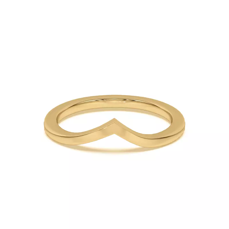 14K Yellow Gold Ruthie Chevron Band