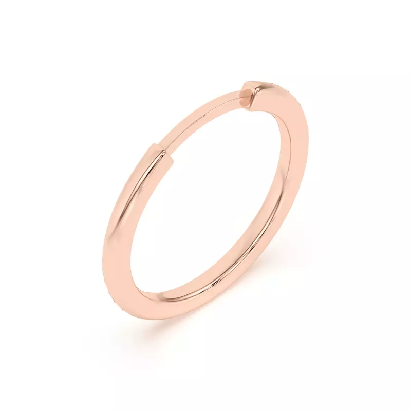 18K Rose Gold Steph Inset Band