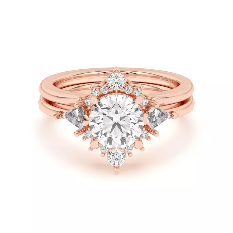 18K Rose Gold Steph Inset Band
