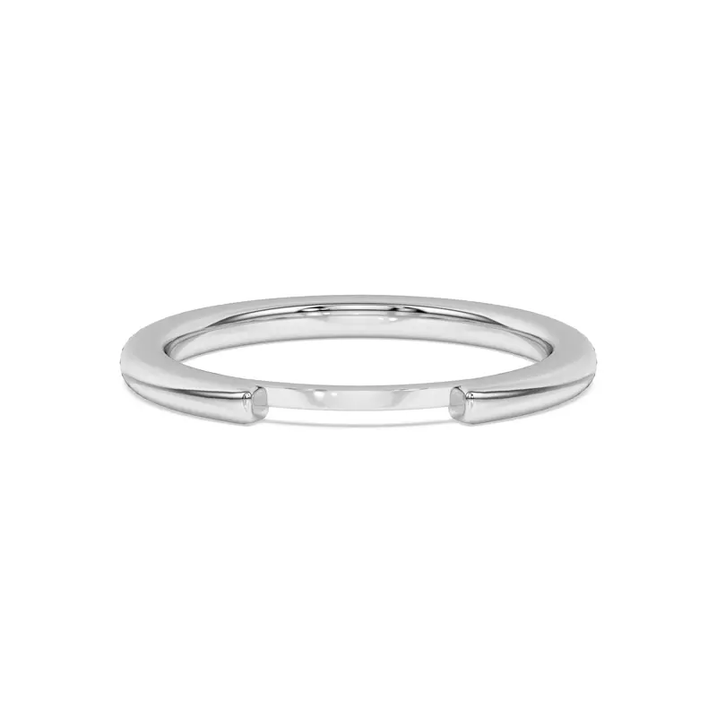 18K White Gold Steph Inset Band