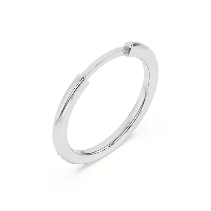 18K White Gold Steph Inset Band