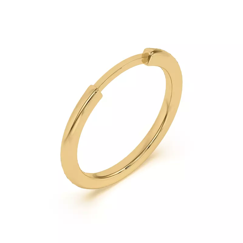 18K Yellow Gold Steph Inset Band