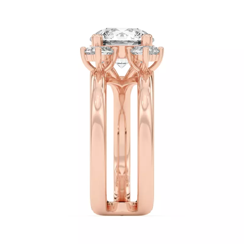 14K Rose Gold Tor Heart Duo