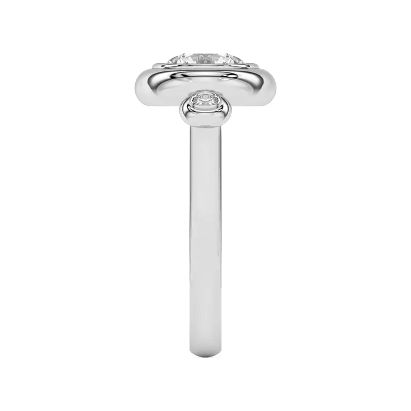 Platinum Nia Donut Bezel Engagement Ring