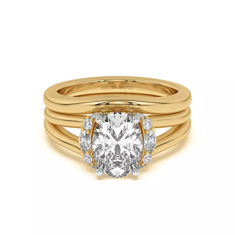 18K Yellow Gold Kiana Curved Band