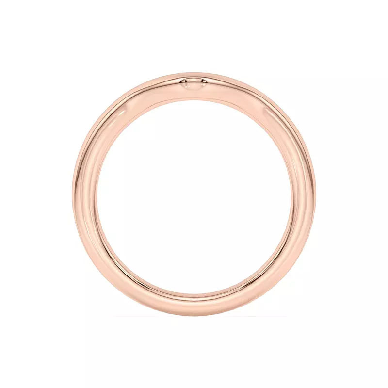 18K Rose Gold Lani Wide Curved Band