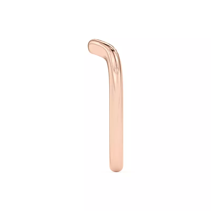 18K Rose Gold Lani Wide Curved Band