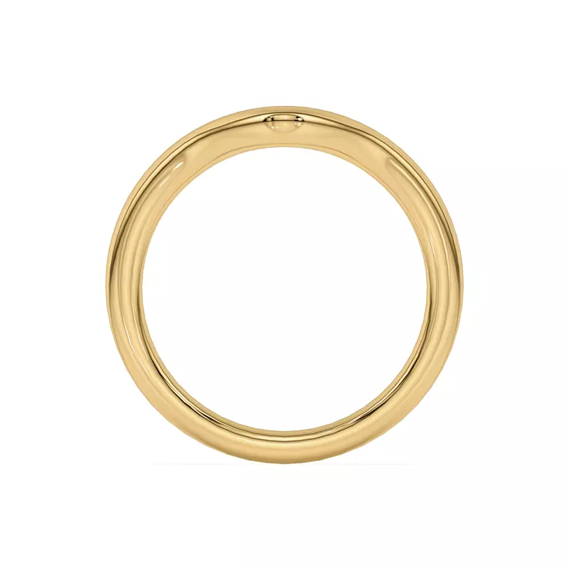 18K Yellow Gold Lani Wide Curved Band
