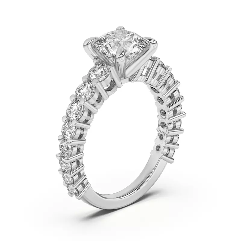 Platinum Lavelle Graduated Lab Engagement Ring