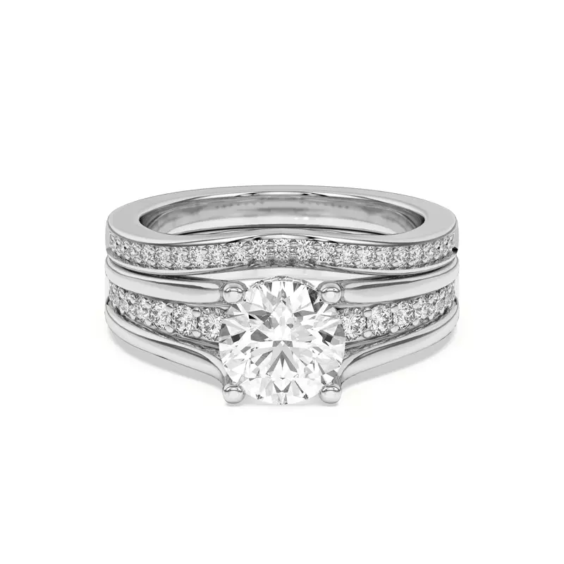 Platinum Vesara Curved Channel Pavé Band