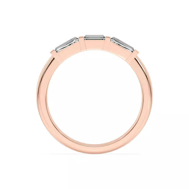 18K Rose Gold Arden Lab Baguette Inset Band