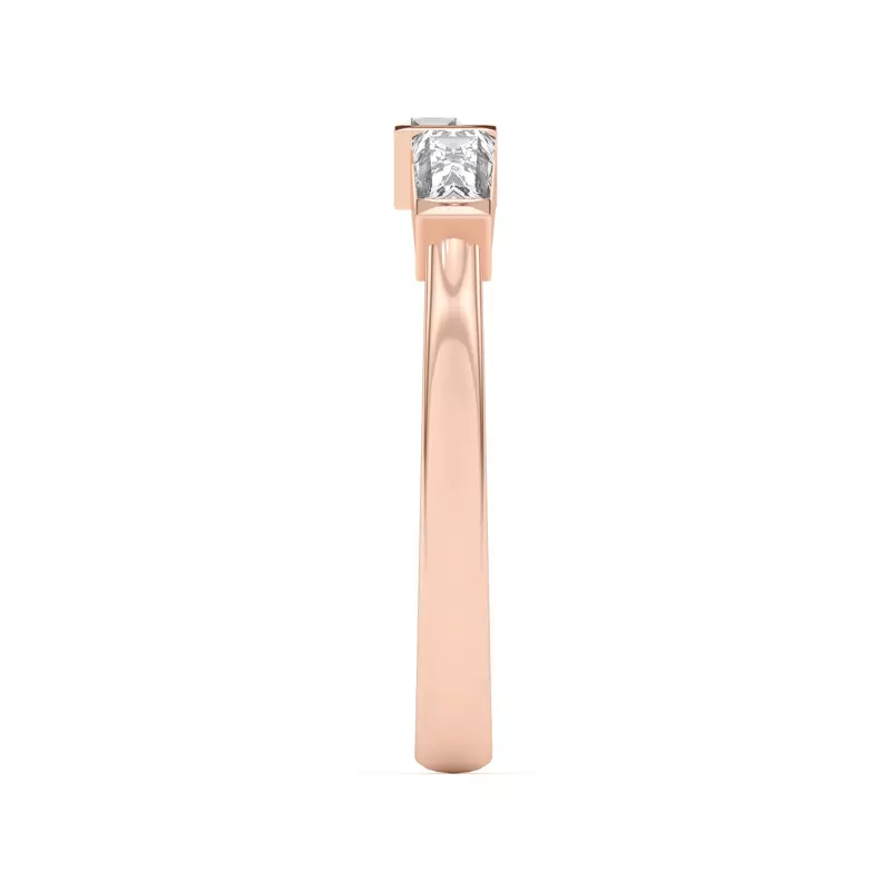 18K Rose Gold Arden Lab Baguette Inset Band