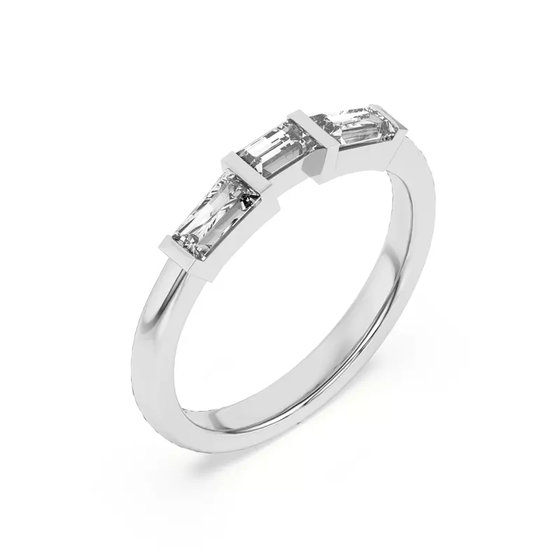 Platinum Arden Lab Baguette Inset Band