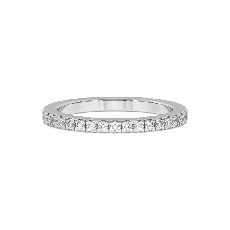 14K White Gold Tria Pavé Band