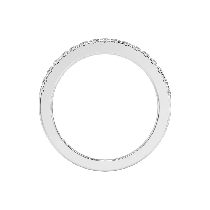 14K White Gold Tria Pavé Band