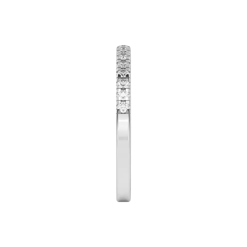 14K White Gold Tria Pavé Band