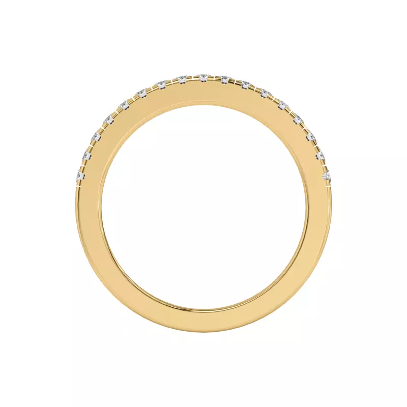 14K Yellow Gold Tria Pavé Band