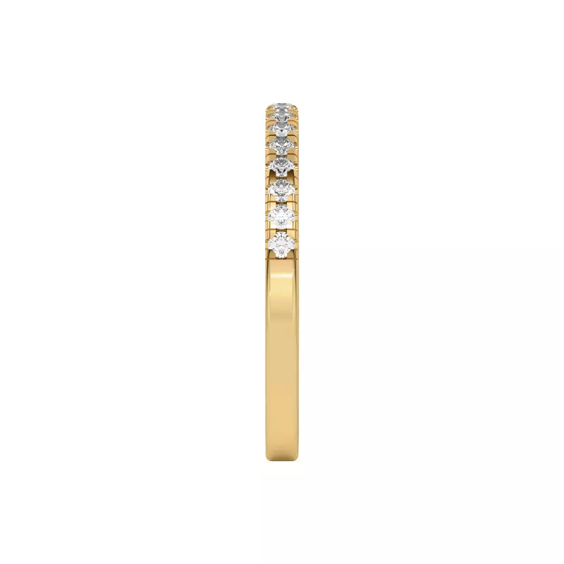 18K Yellow Gold Tria Pavé Band