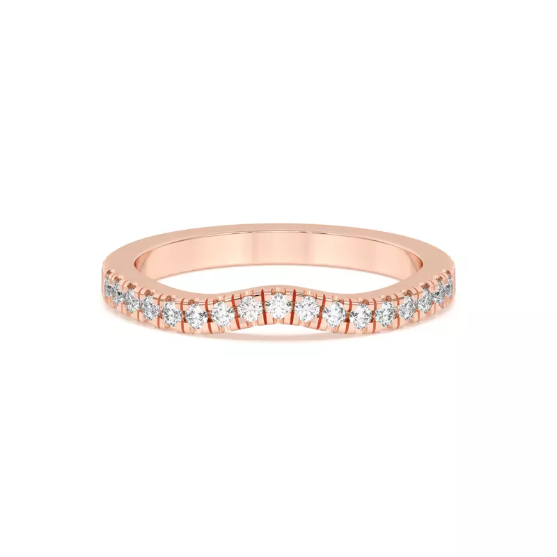Trielle Pavé Curved Band