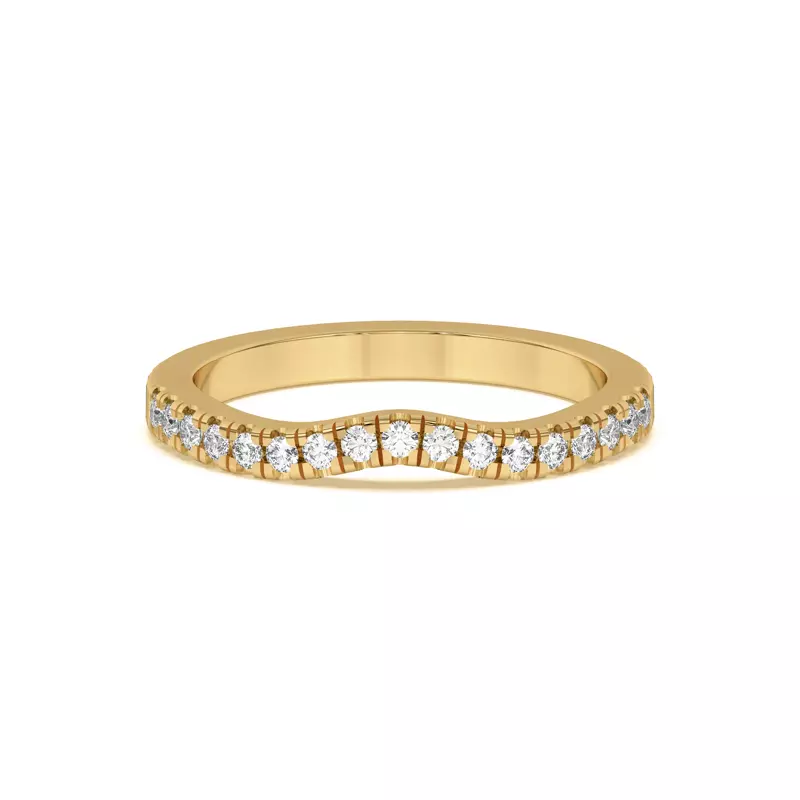Trielle Pavé Curved Band