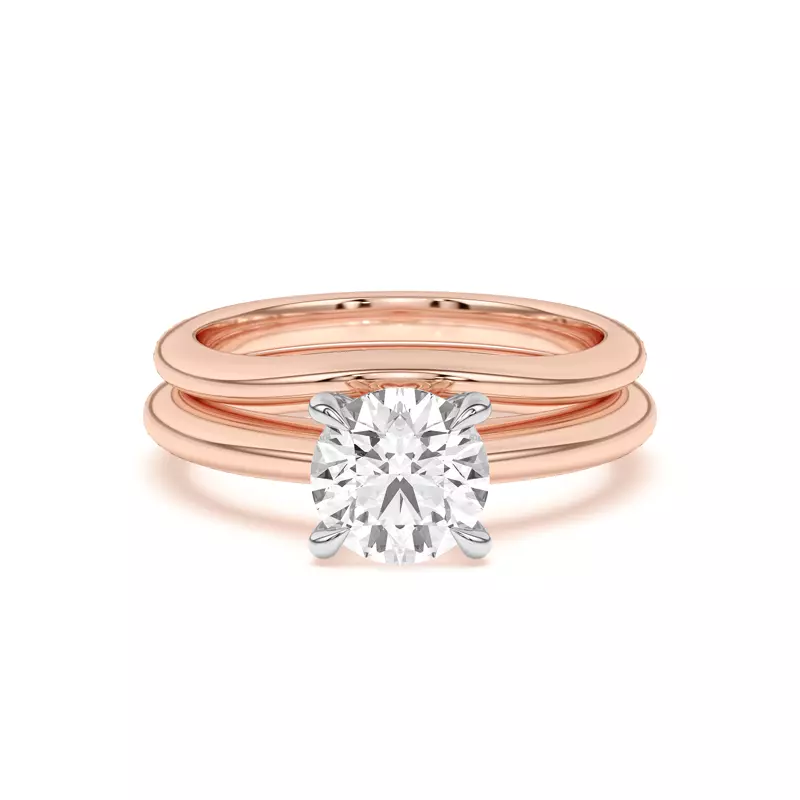18K Rose Gold Classic Curved Band