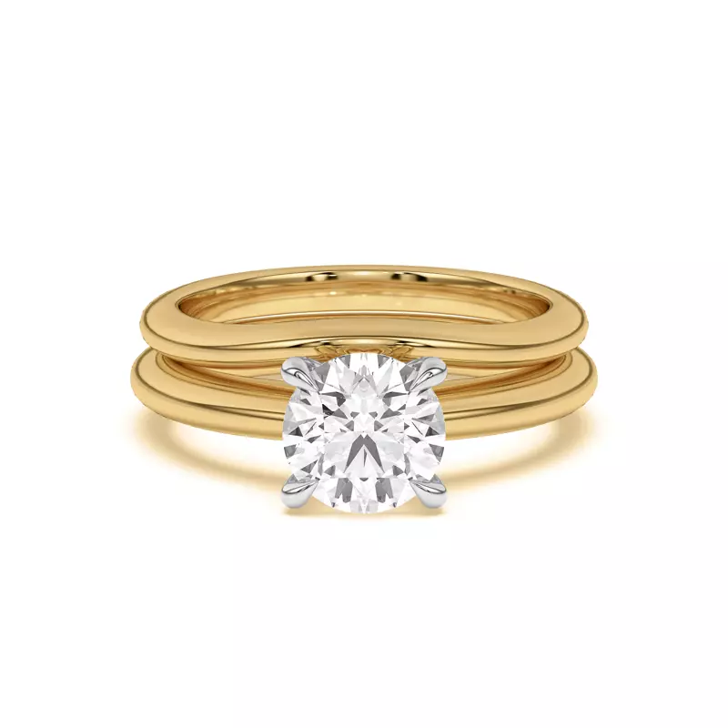 18K Yellow Gold Classic Curved Band