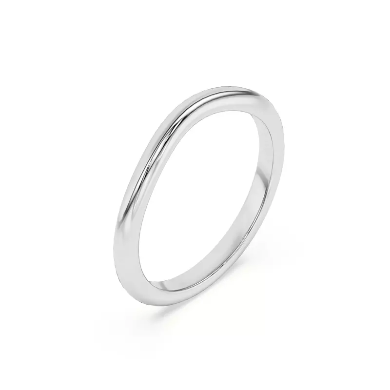 Platinum Classic Curved Band