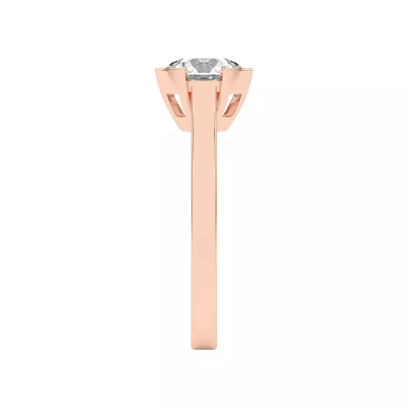 14K Rose Gold Vista Split Bezel Engagement Ring