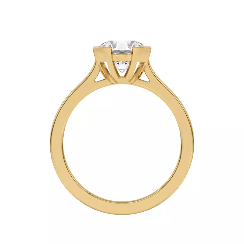14K Yellow Gold Vista Split Bezel Engagement Ring