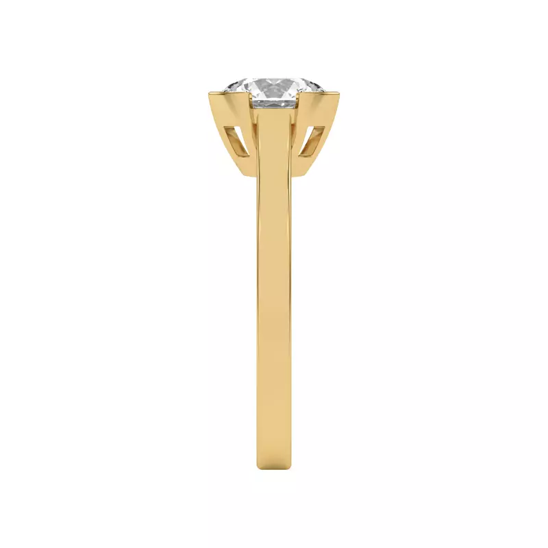 14K Yellow Gold Vista Split Bezel Engagement Ring