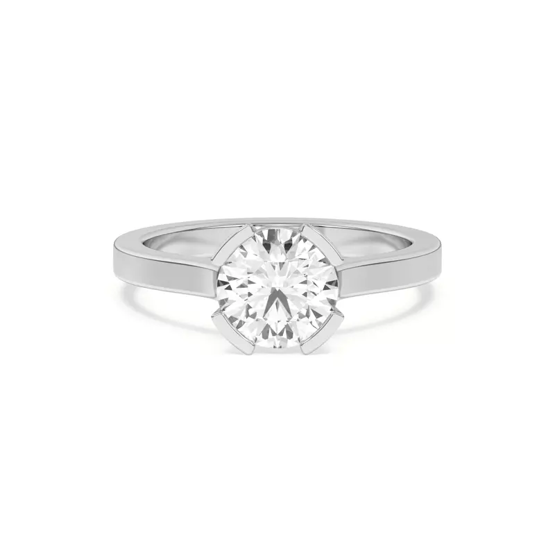 Platinum Vista Split Bezel Engagement Ring