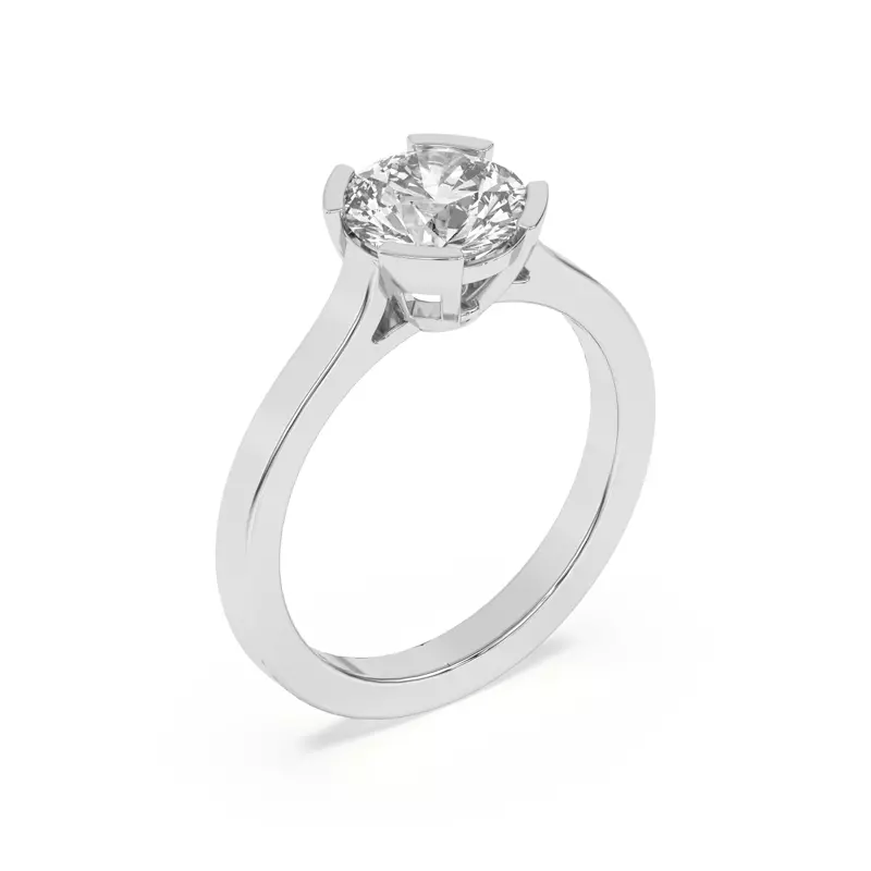 Platinum Vista Split Bezel Engagement Ring
