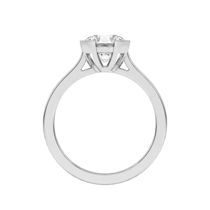 Platinum Vista Split Bezel Engagement Ring