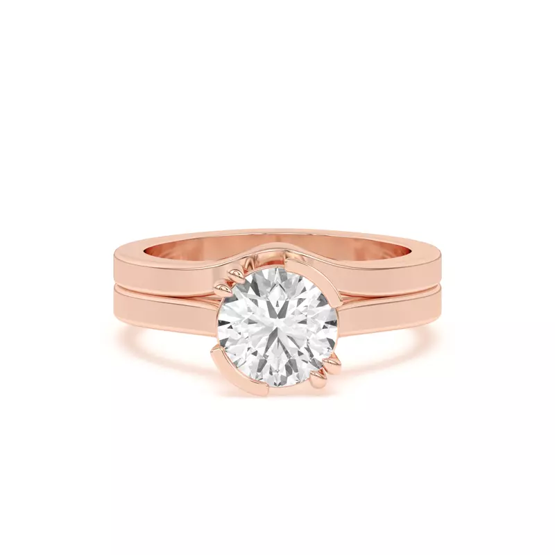 14K Rose Gold Fusion Curved Band